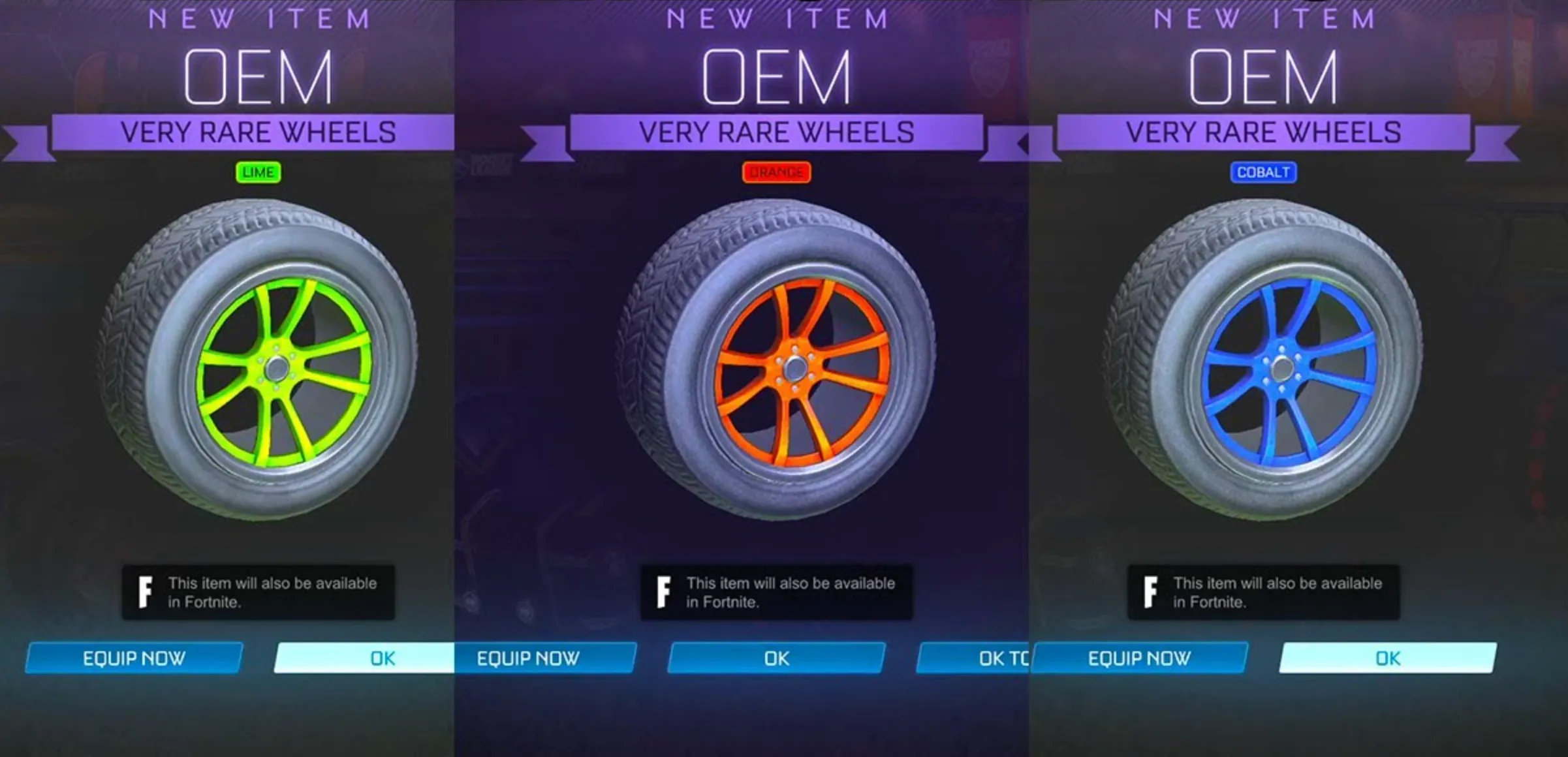 OEM rocket league wheels